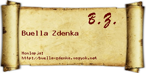 Buella Zdenka névjegykártya